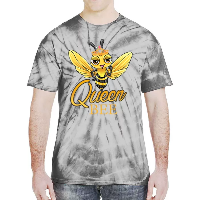 Queen Bee Crown Women Girls Honey Bee Hive Beekeeping Cool Gift Tie-Dye T-Shirt