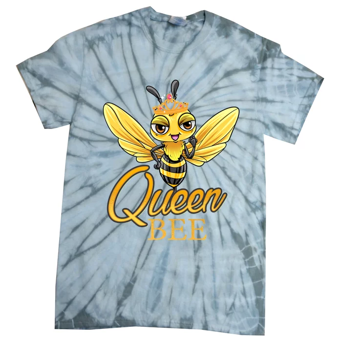 Queen Bee Crown Women Girls Honey Bee Hive Beekeeping Cool Gift Tie-Dye T-Shirt