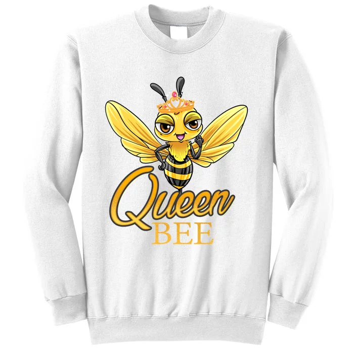 Queen Bee Crown Women Girls Honey Bee Hive Beekeeping Cool Gift Sweatshirt