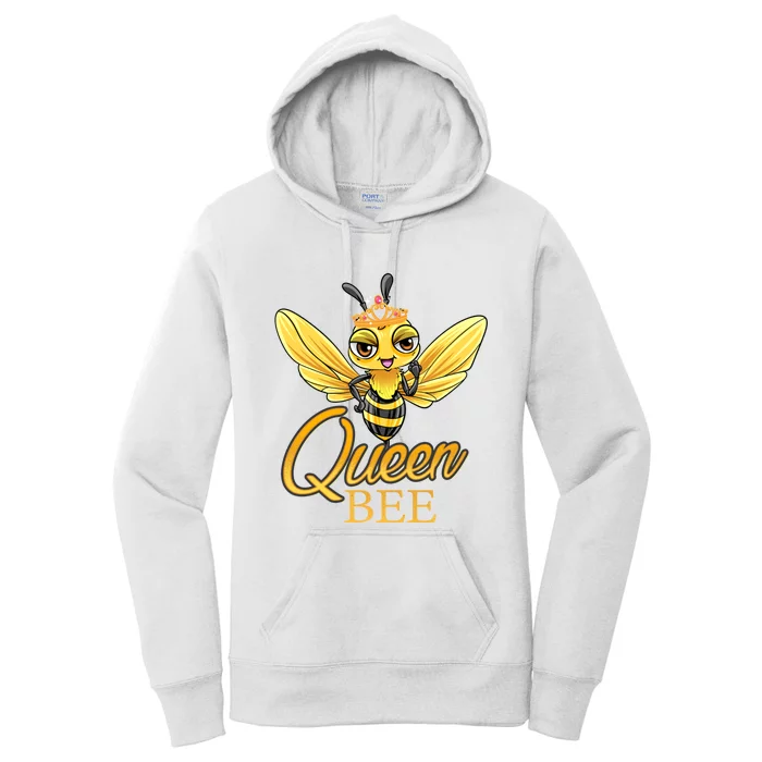 Queen Bee Crown Women Girls Honey Bee Hive Beekeeping Cool Gift Women's Pullover Hoodie