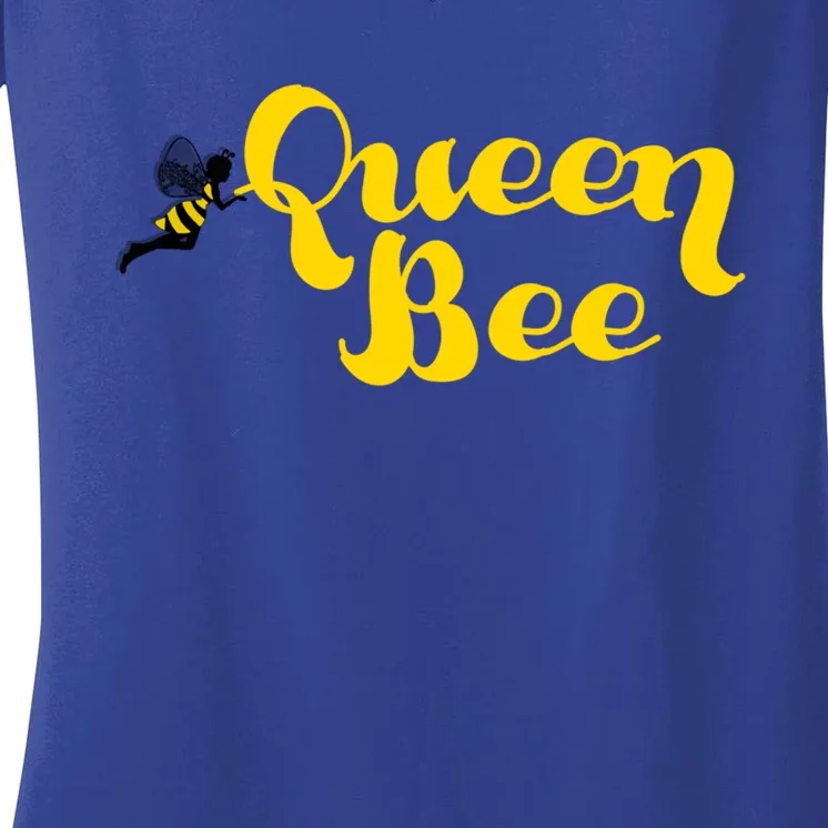 Queen Bee Design Gift Women's V-Neck T-Shirt