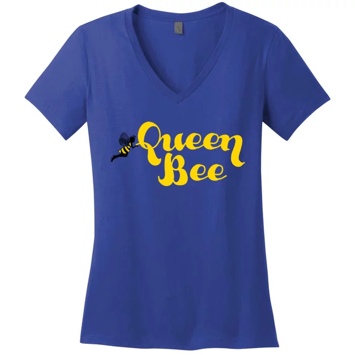 Queen Bee Design Gift Women's V-Neck T-Shirt