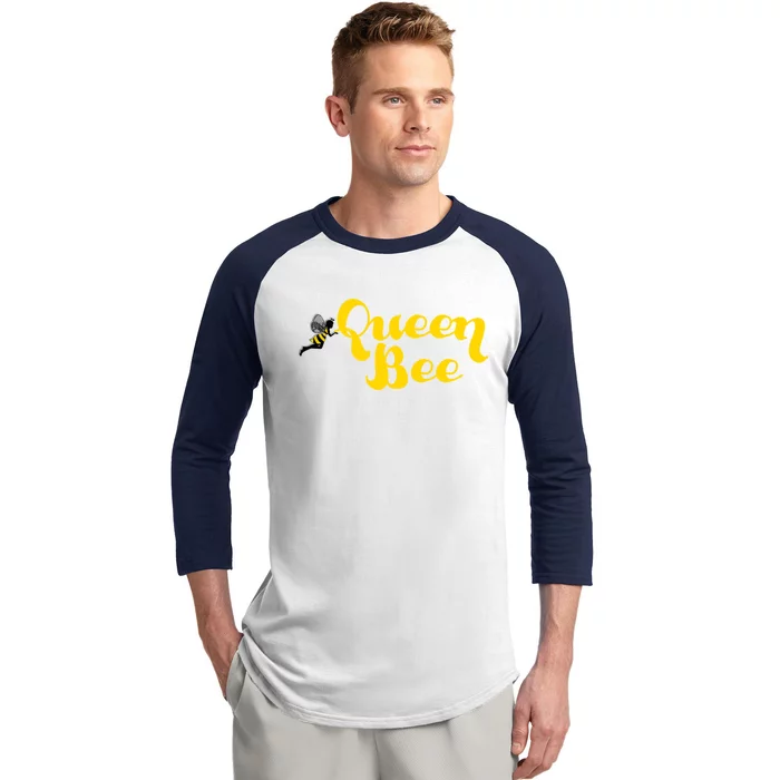 Queen Bee Design Gift Baseball Sleeve Shirt