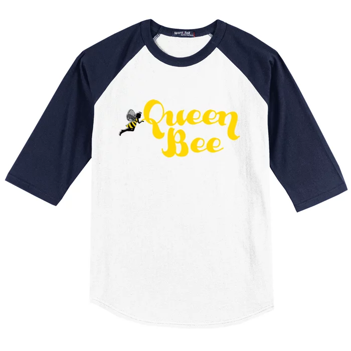 Queen Bee Design Gift Baseball Sleeve Shirt