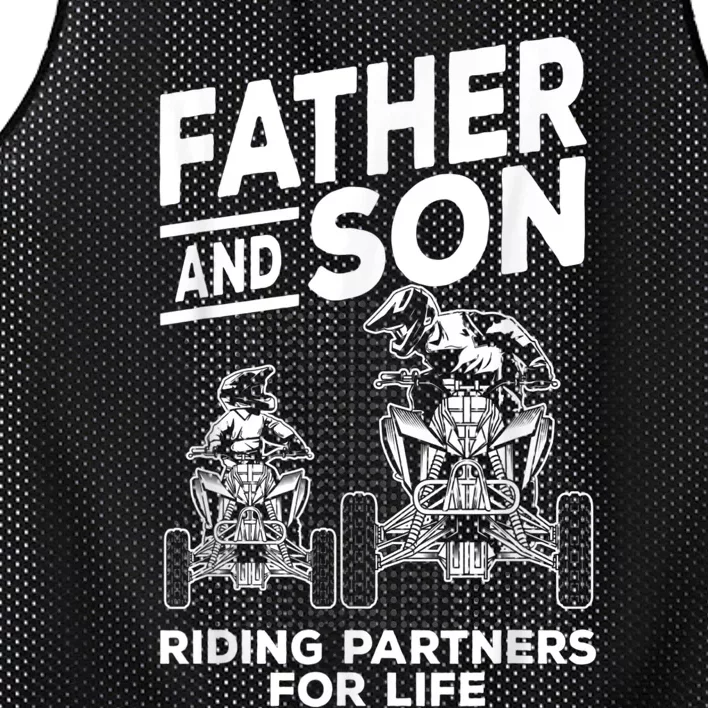 Quad Bike Father And Son Riding Partners For Life ATV Mesh Reversible Basketball Jersey Tank