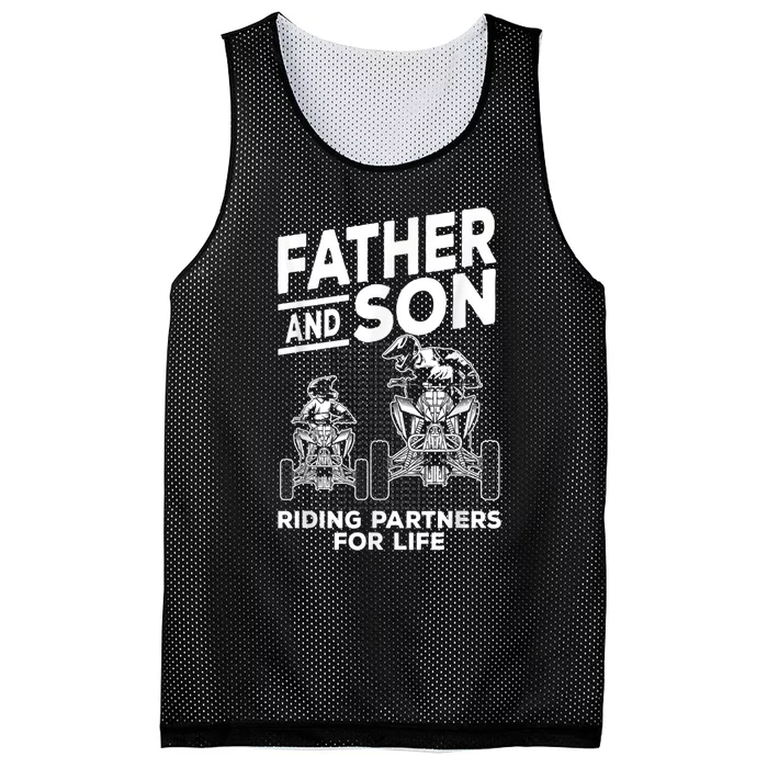 Quad Bike Father And Son Riding Partners For Life ATV Mesh Reversible Basketball Jersey Tank