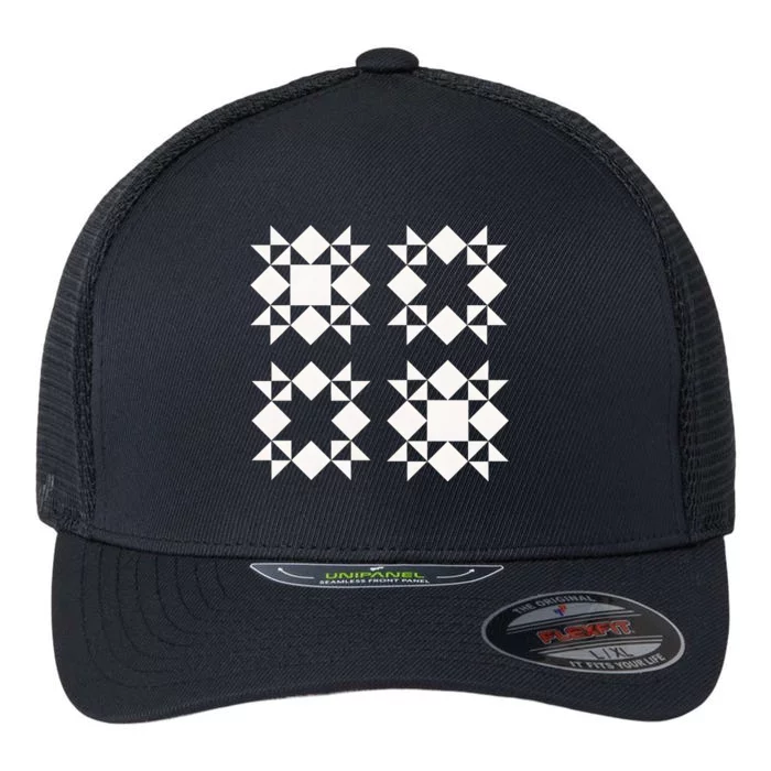 Quilt Block For Quilters Flexfit Unipanel Trucker Cap