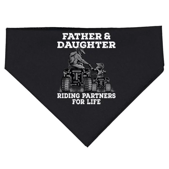 Quad Bike Father And Daughter Riding Partners ATV USA-Made Doggie Bandana