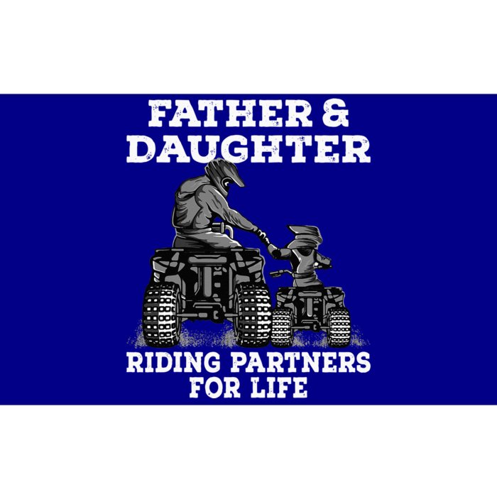 Quad Bike Father And Daughter Riding Partners ATV Bumper Sticker