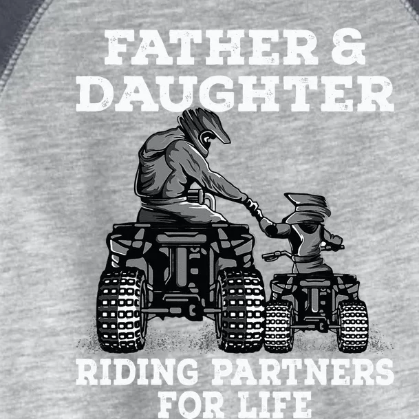 Quad Bike Father And Daughter Riding Partners ATV Toddler Fine Jersey T-Shirt