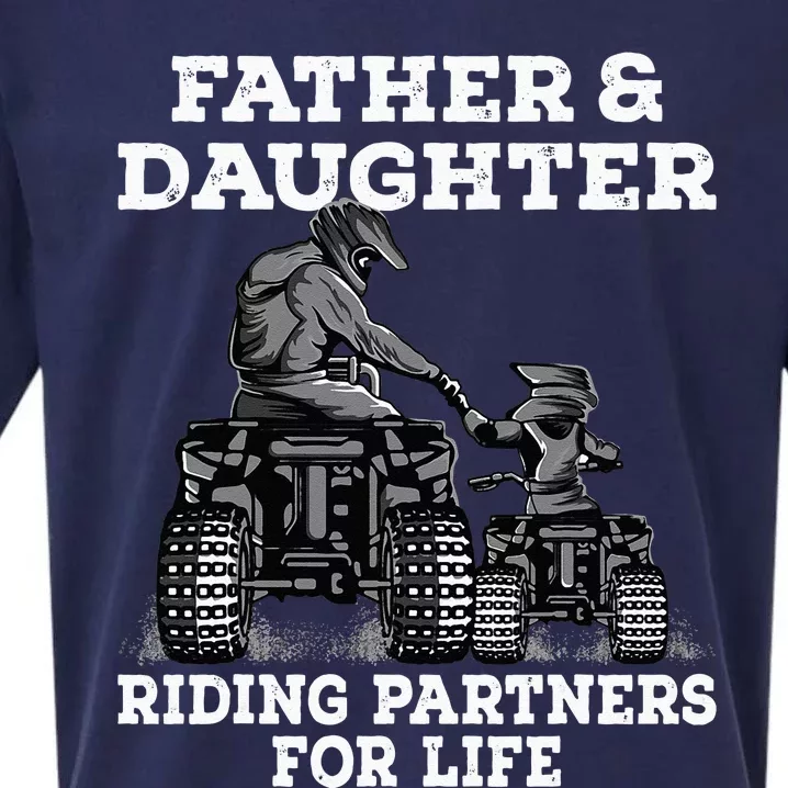 Quad Bike Father And Daughter Riding Partners ATV Sueded Cloud Jersey T-Shirt