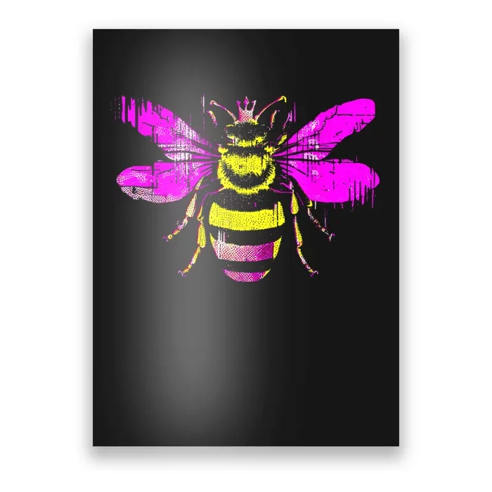 Queen Bee Honey Bee Vintage Poster