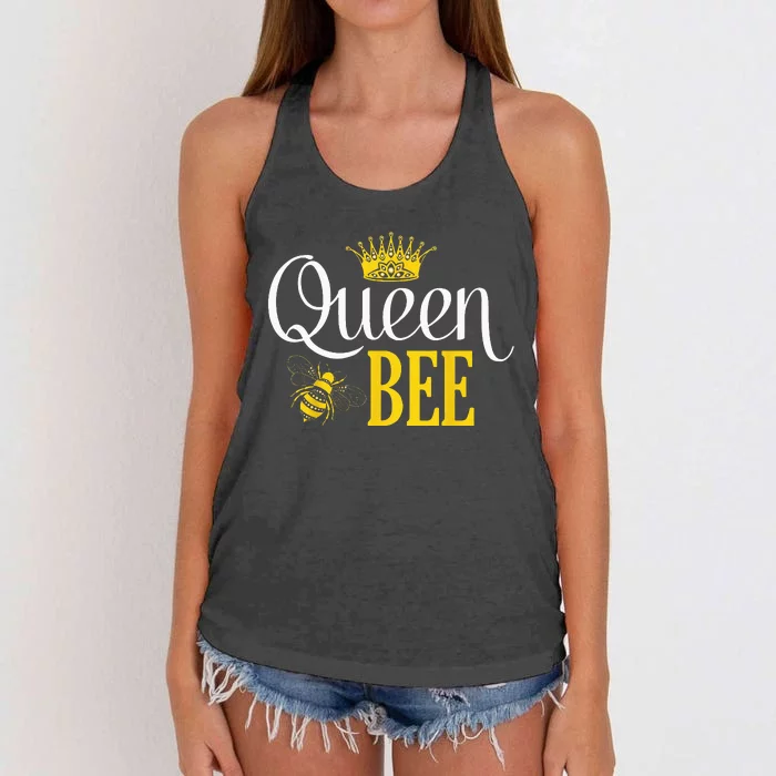 Queen Bee Halloween Costume For Bee Keeper Women Girl Women's Knotted Racerback Tank