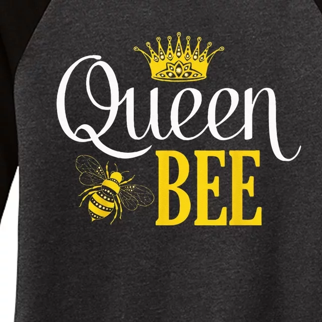 Queen Bee Halloween Costume For Bee Keeper Women Girl Women's Tri-Blend 3/4-Sleeve Raglan Shirt