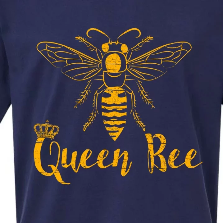 Queen Bee I Beekeeper Beekeeping Gift Sueded Cloud Jersey T-Shirt