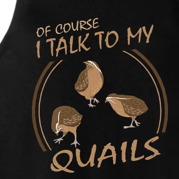 Quail Bird Lover Gift Just A  Who Loves Quails Ladies Tri-Blend Wicking Tank