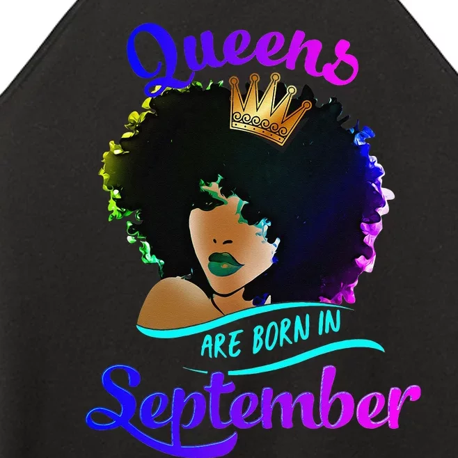 Queens Born September Black Virgo Libra Birthday Women’s Perfect Tri Rocker Tank