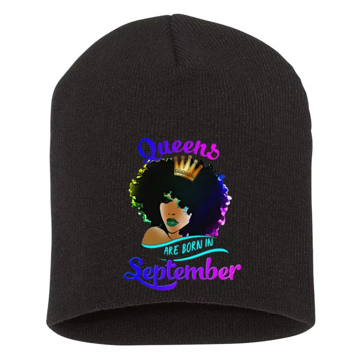 Queens Born September Black Virgo Libra Birthday Short Acrylic Beanie