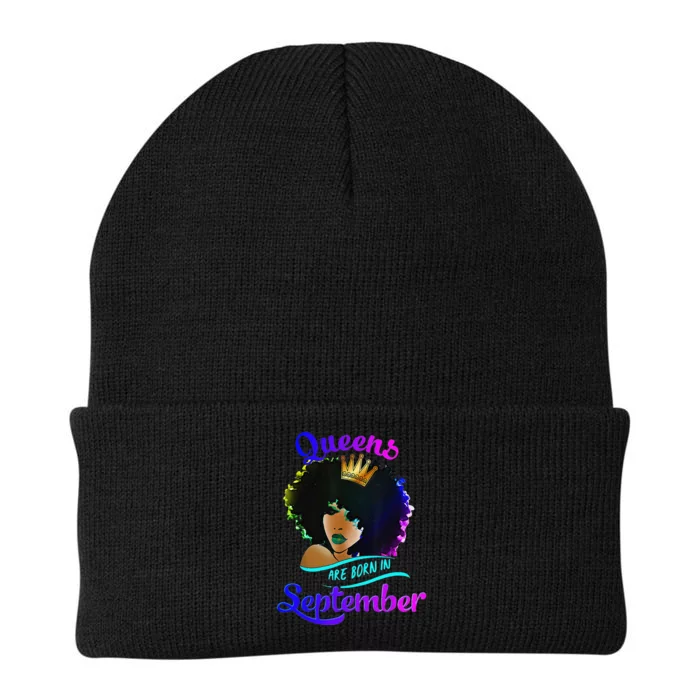 Queens Born September Black Virgo Libra Birthday Knit Cap Winter Beanie