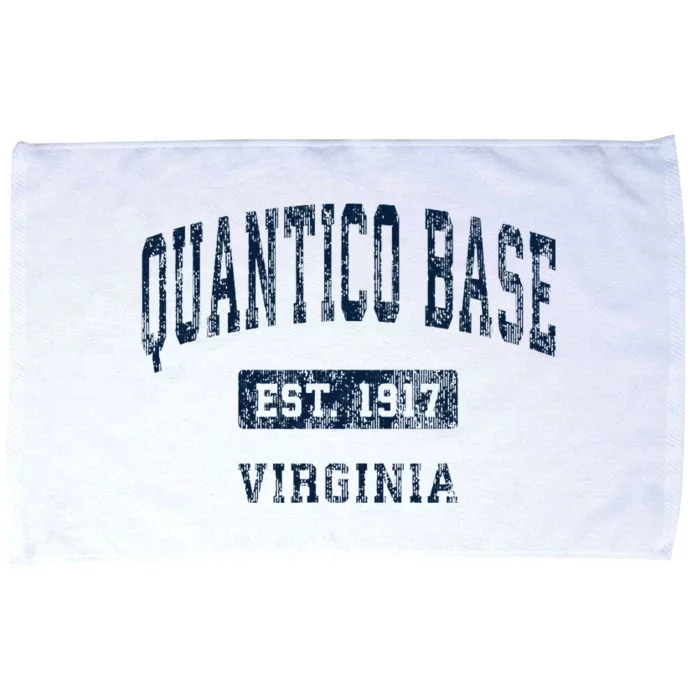 Quantico Base Virginia Va Vintage Athletic Sports Design Microfiber Hand Towel