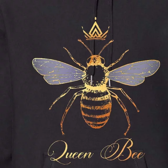 Queen Crown Bee Beekeeping Honey Lover Keeper Premium Hoodie