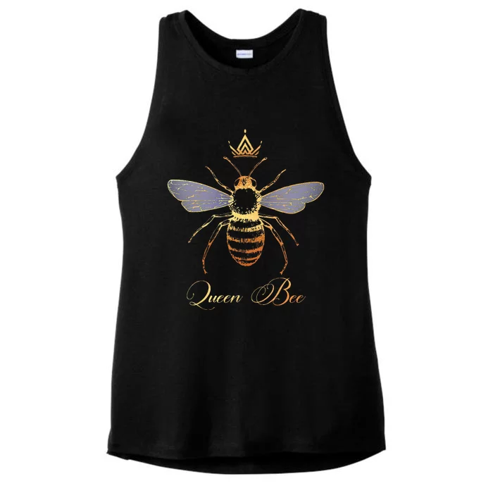 Queen Crown Bee Beekeeping Honey LoverKeeper Ladies Tri-Blend Wicking Tank