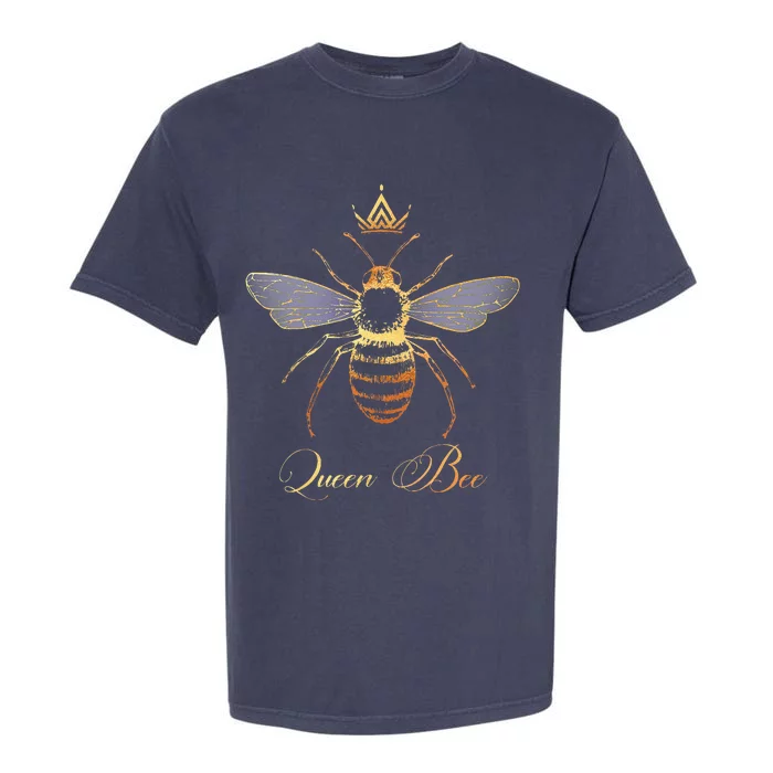 Queen Crown Bee Beekeeping Honey LoverKeeper Garment-Dyed Heavyweight T-Shirt