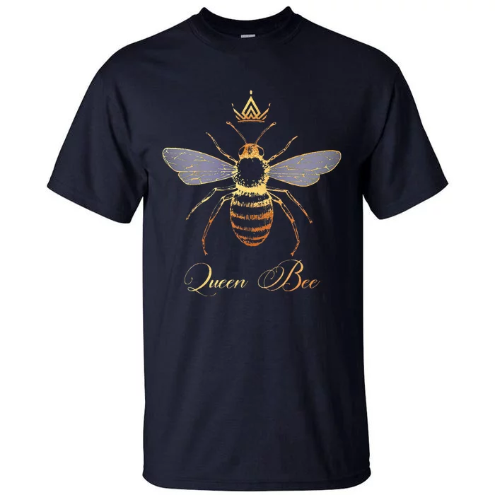 Queen Crown Bee Beekeeping Honey LoverKeeper Tall T-Shirt