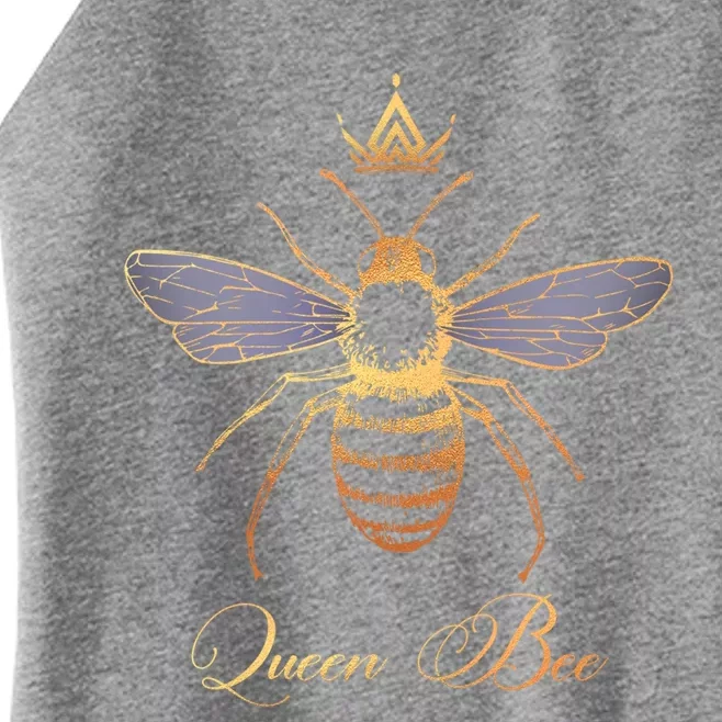 Queen Crown Bee Beekeeping Honey Lover Keeper Gift Women’s Perfect Tri Rocker Tank