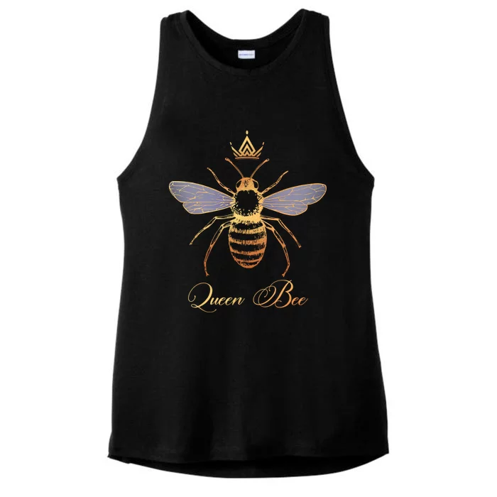 Queen Crown Bee Beekeeping Honey Lover Keeper Gift Cool Gift Ladies Tri-Blend Wicking Tank