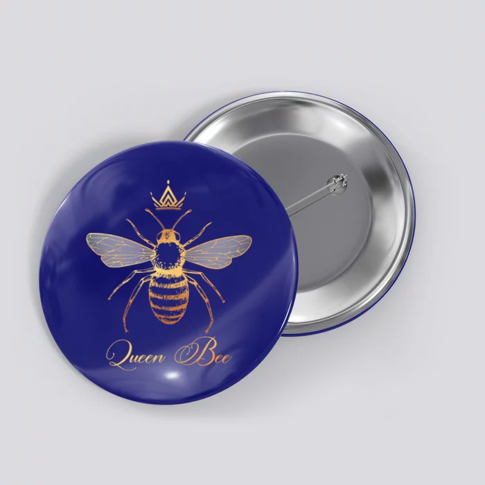 Queen Crown Bee Beekeeping Honey Lover Keeper Gift Cool Gift Button