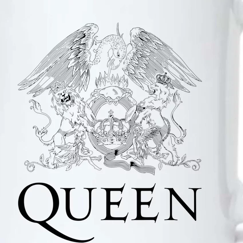 Queen Classic Crest Logo White Short Sleeve Gift Black Color Changing Mug