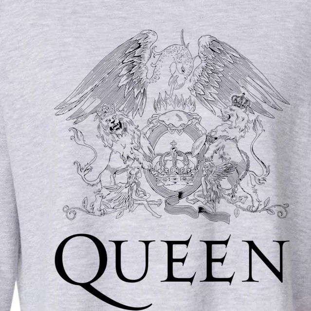 Queen Classic Crest Logo White Short Sleeve Gift Cropped Pullover Crew