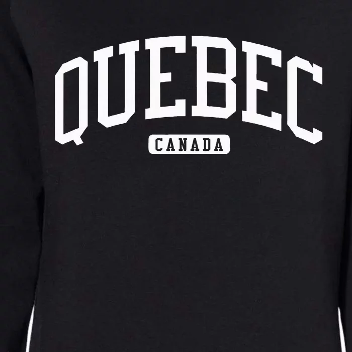 Quebec Canada College Style Womens California Wash Sweatshirt