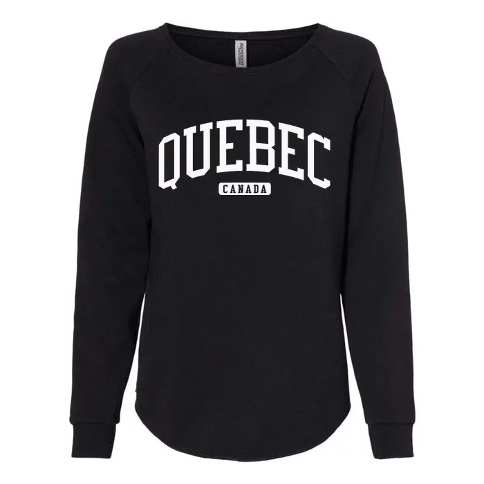 Quebec Canada College Style Womens California Wash Sweatshirt