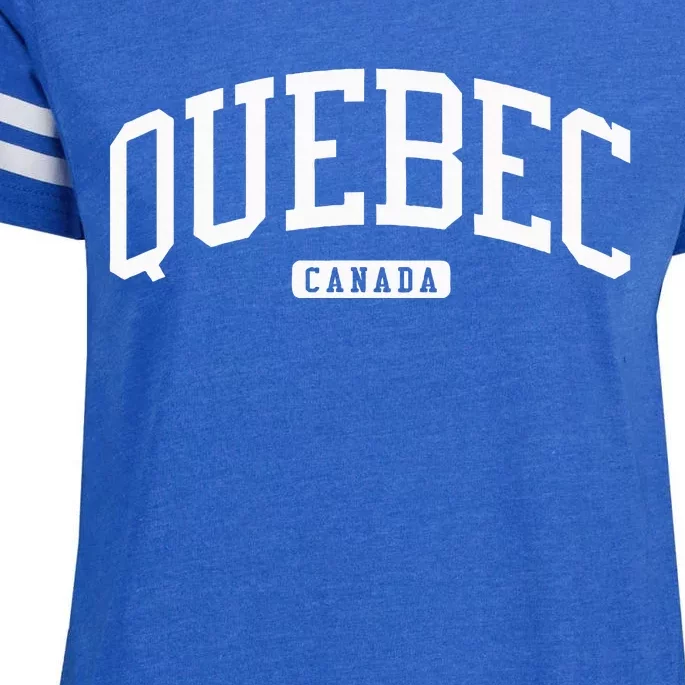 Quebec Canada College Style Enza Ladies Jersey Football T-Shirt