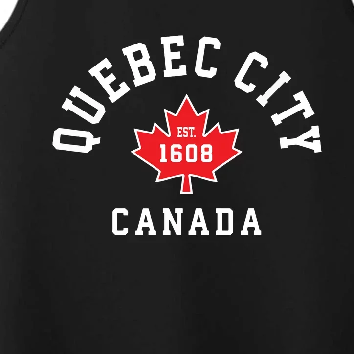 Quebec City Canada Canadian Flag Maple Leaf Gift Performance Tank