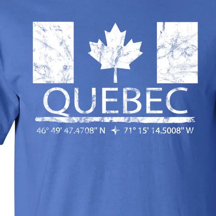 Quebec City Canadian Flag Travel To Quebec Meaningful Gift Tall T-Shirt