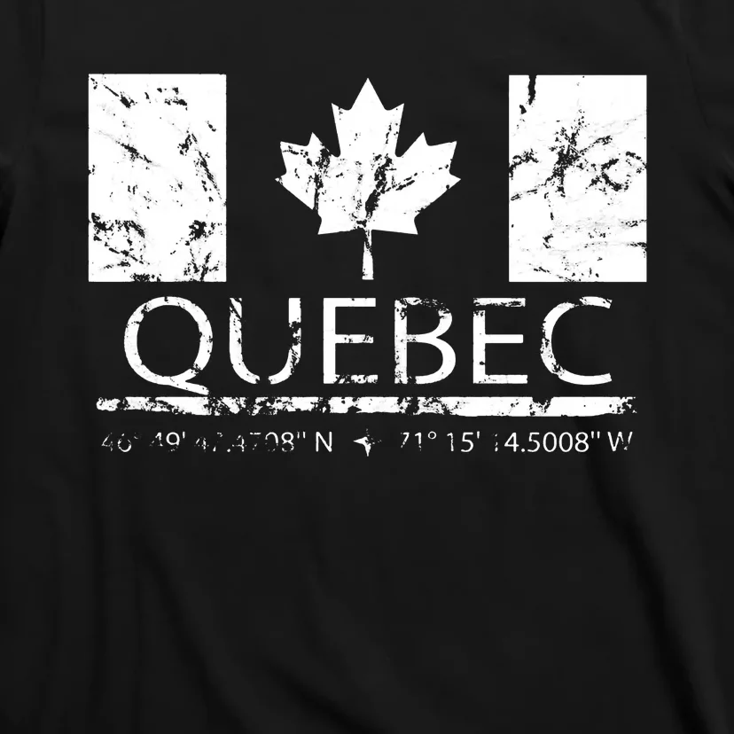 Quebec City Canadian Flag Travel To Quebec Meaningful T-Shirt