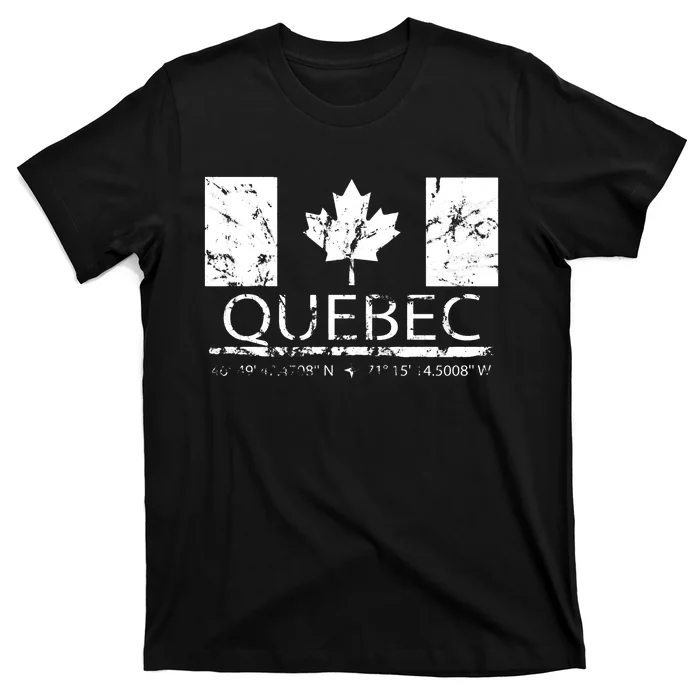 Quebec City Canadian Flag Travel To Quebec Meaningful T-Shirt