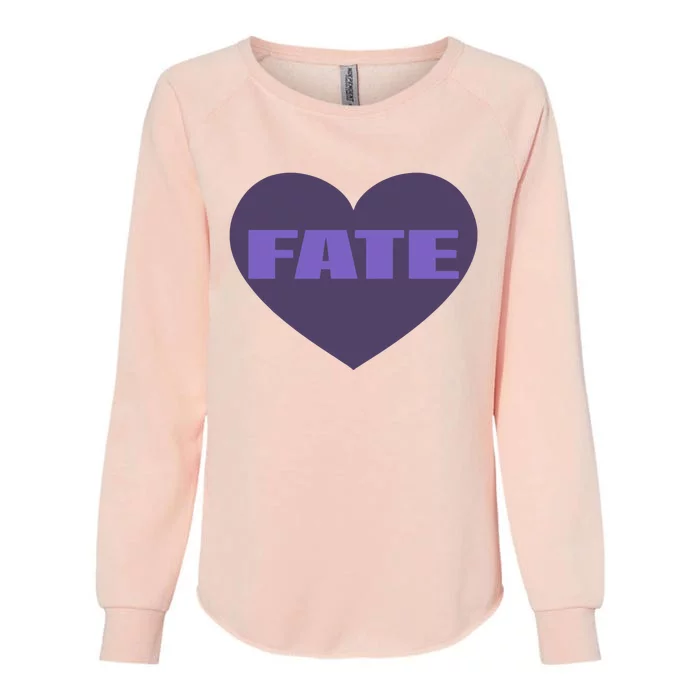 Quan Content Fate Heart Womens California Wash Sweatshirt