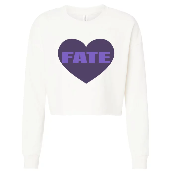 Quan Content Fate Heart Cropped Pullover Crew