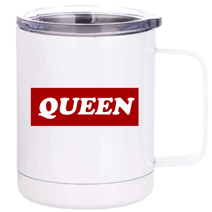 Queen Cute Gift Front & Back 12oz Stainless Steel Tumbler Cup