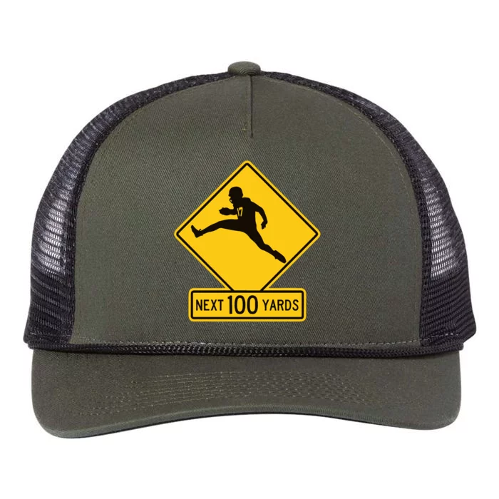 Quarterback Crossing Next 100 Yards Retro Rope Trucker Hat Cap