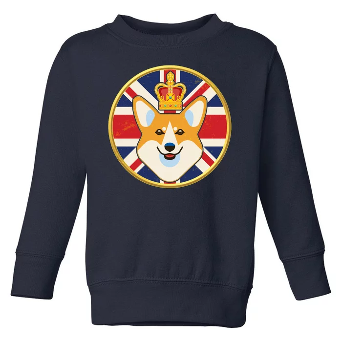 Queen Corgi Platinum Jubilee Emblem Toddler Sweatshirt