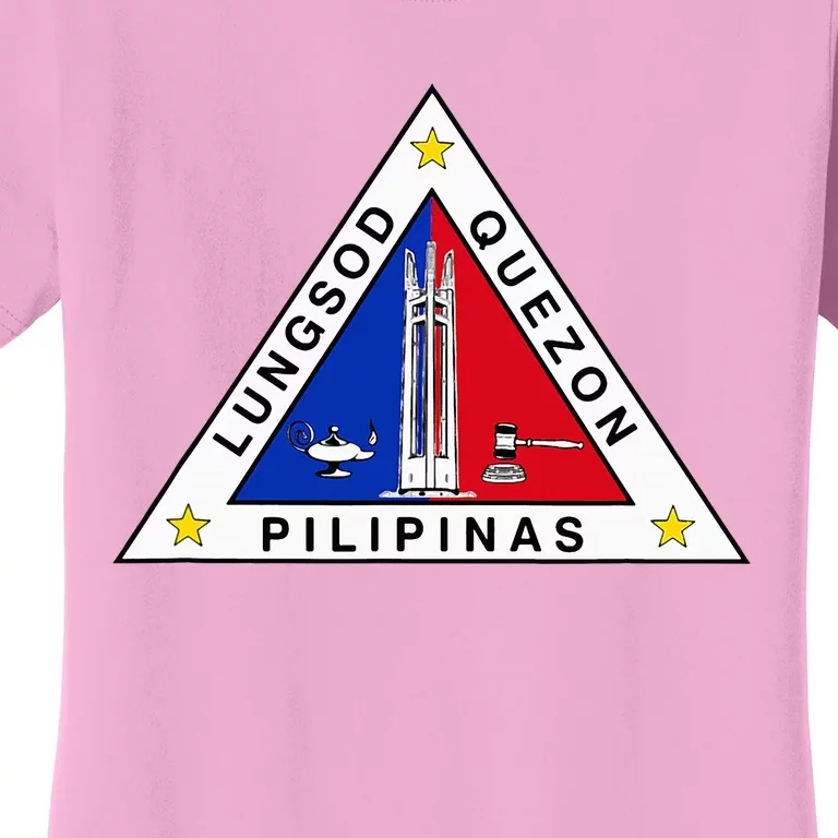 Quezon City Philippines Flag Seal Women's T-Shirt