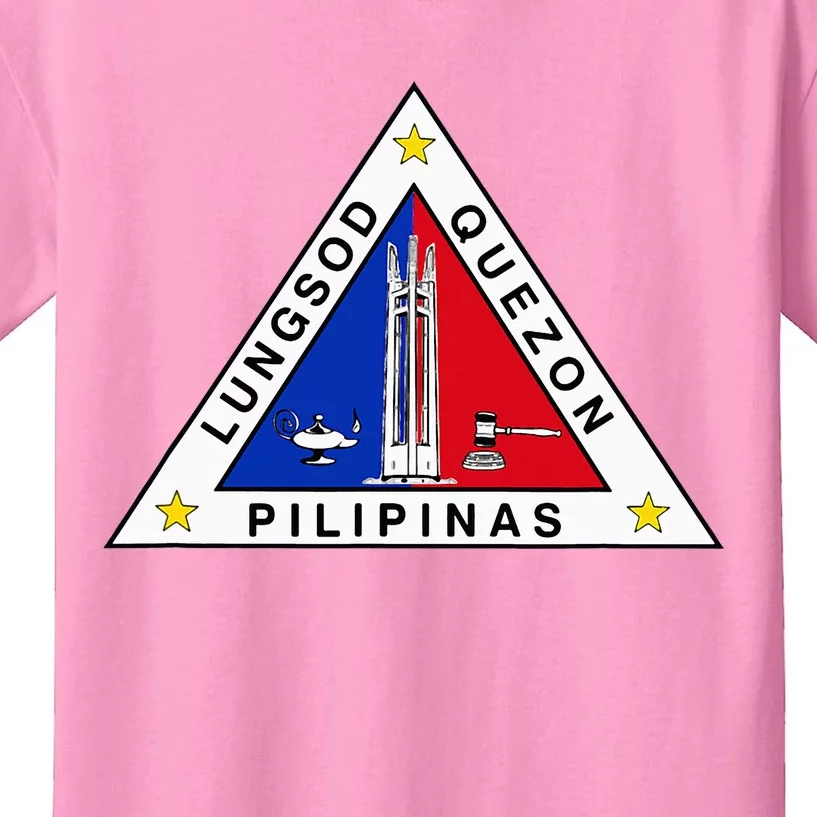 Quezon City Philippines Flag Seal Kids T-Shirt