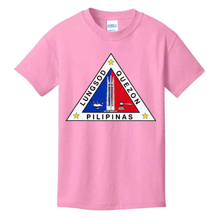 Quezon City Philippines Flag Seal Kids T-Shirt