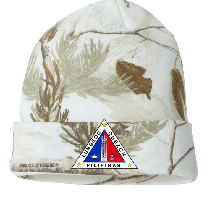 Quezon City Philippines Flag Seal Kati - 12in Camo Beanie