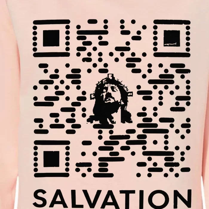 Qr Code Salvation Womens California Wash Sweatshirt